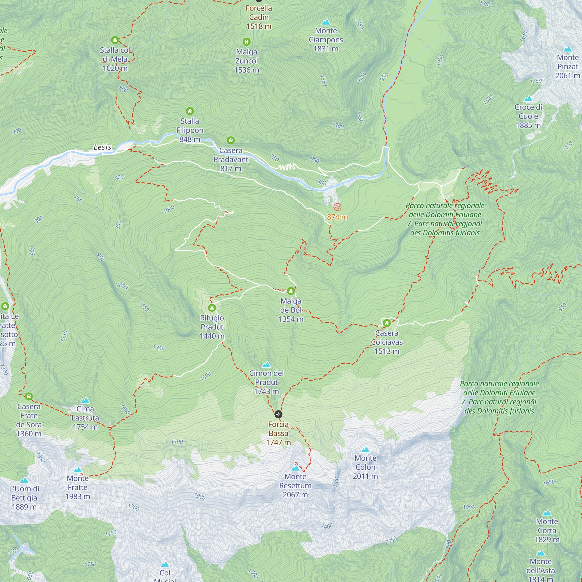 Malga de Bol map