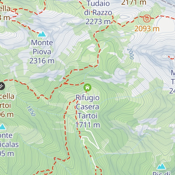 Map of Rifugio Casera Tartoi