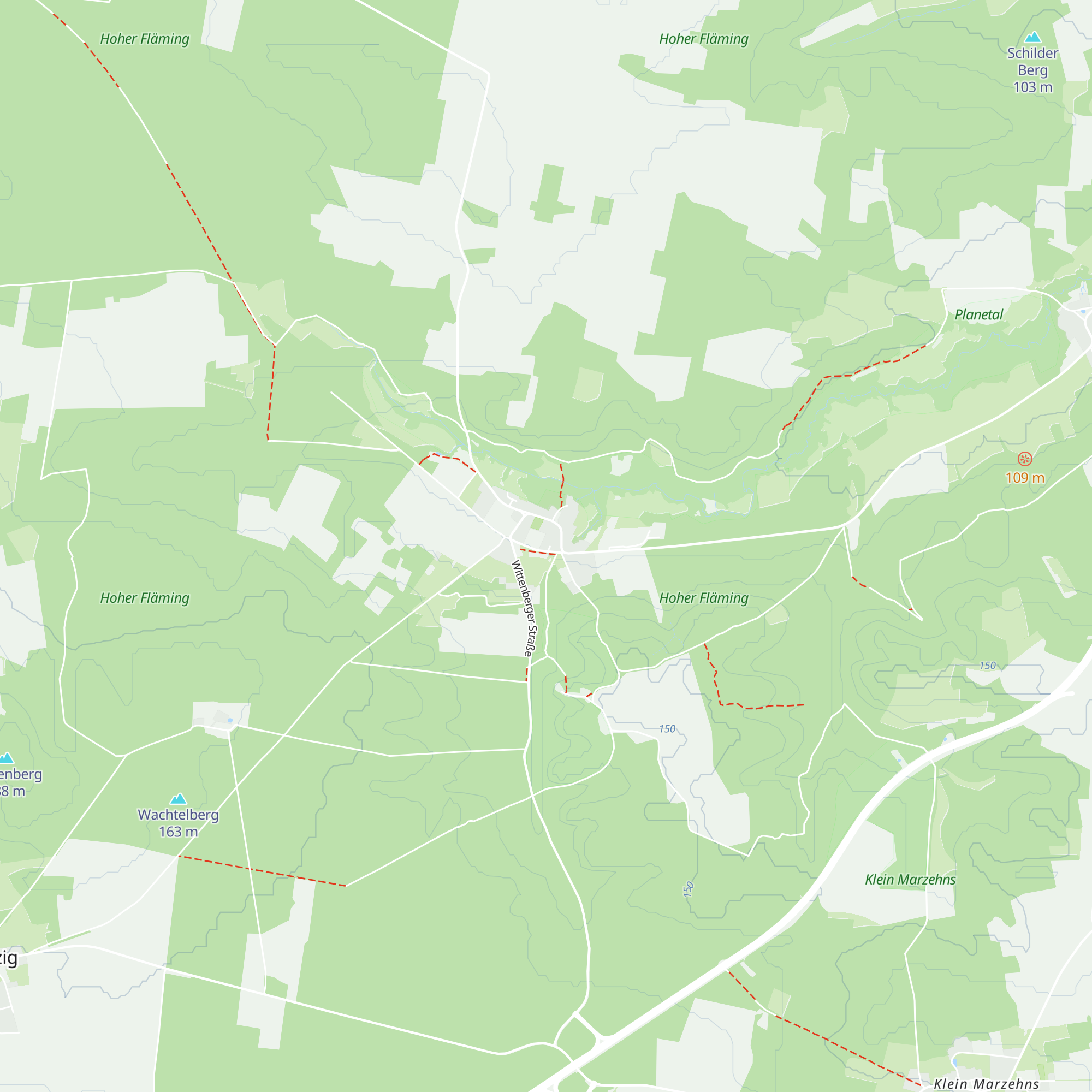 Naturparkzentrum Hoher Fläming map