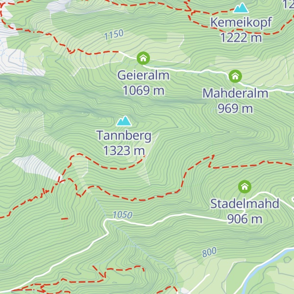 Map of Tannbergalm