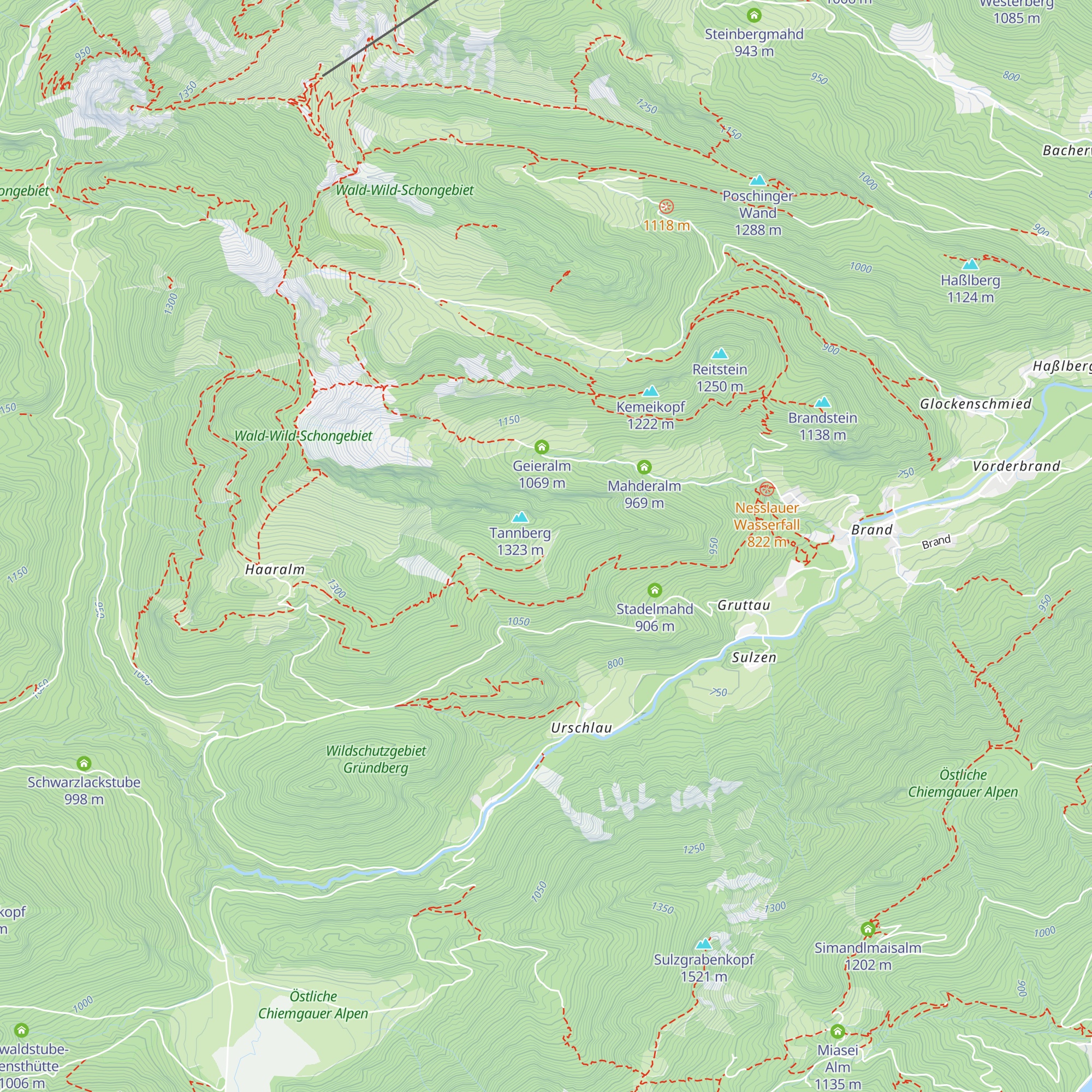 Tannbergalm map