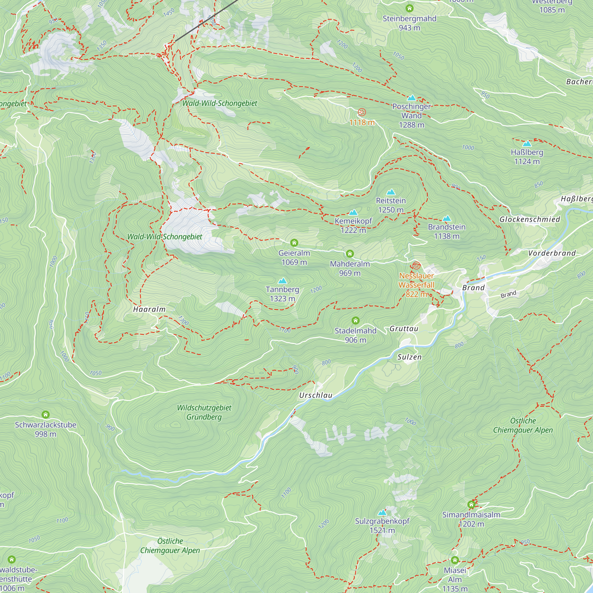 Tannbergalm map