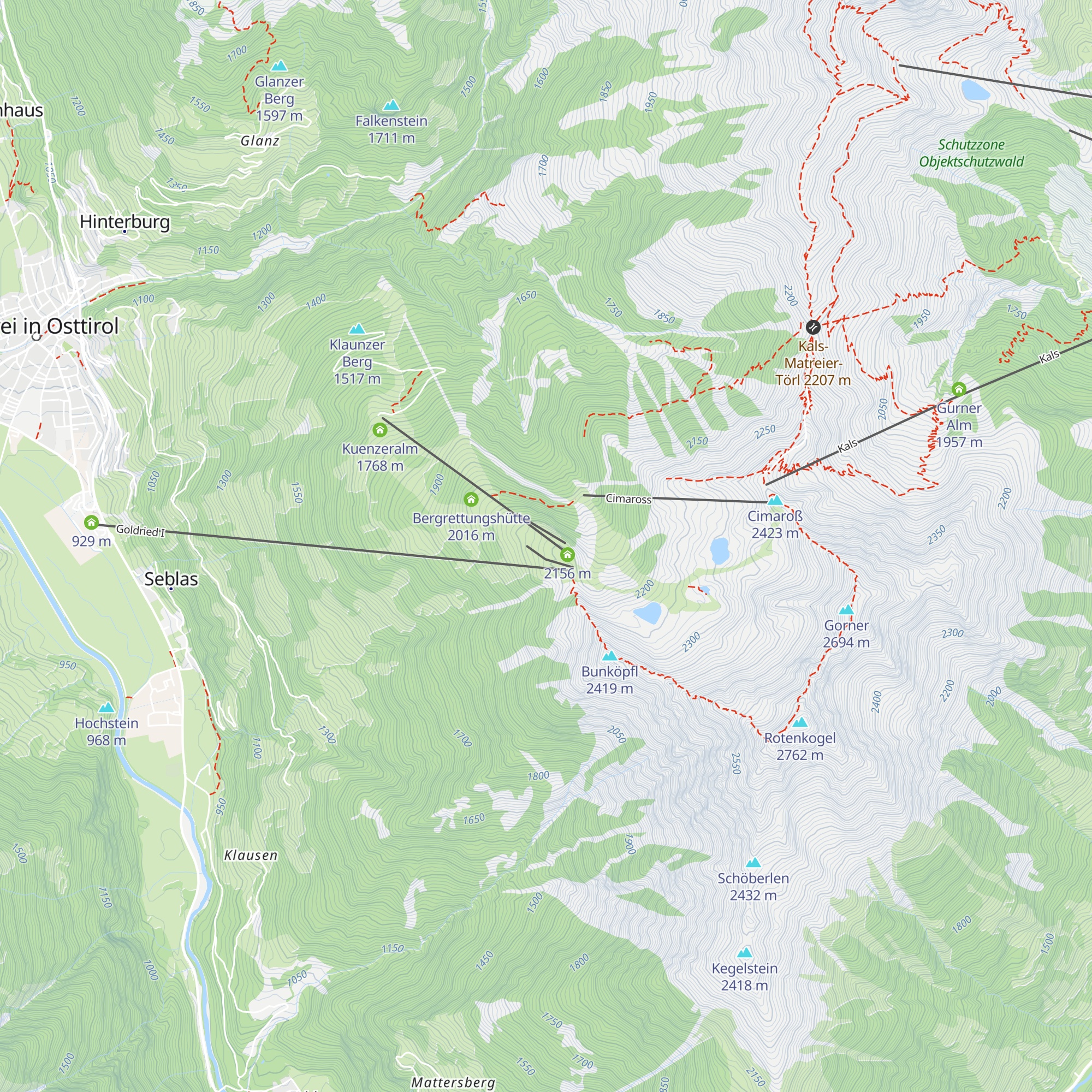 Berggasthaus Goldried map