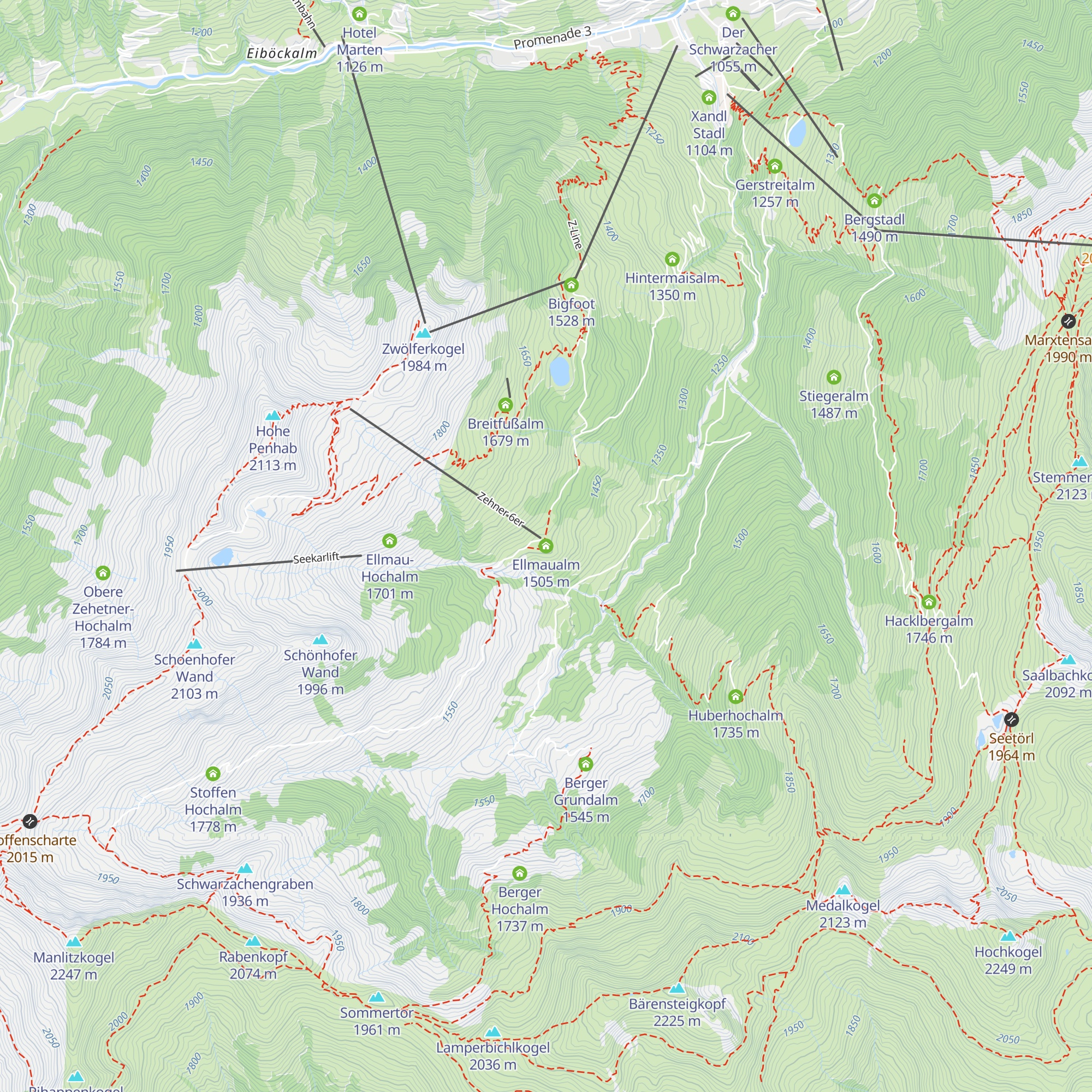 Ellmaualm map
