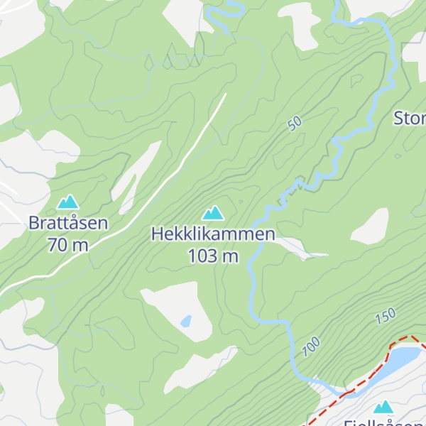 Map of Hekklikammen