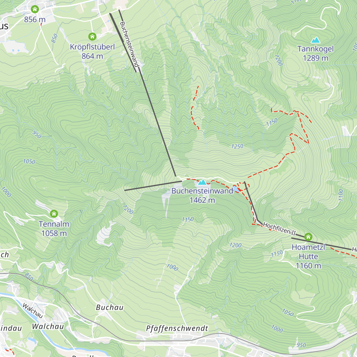 Alpengasthof Buchensteinwand map