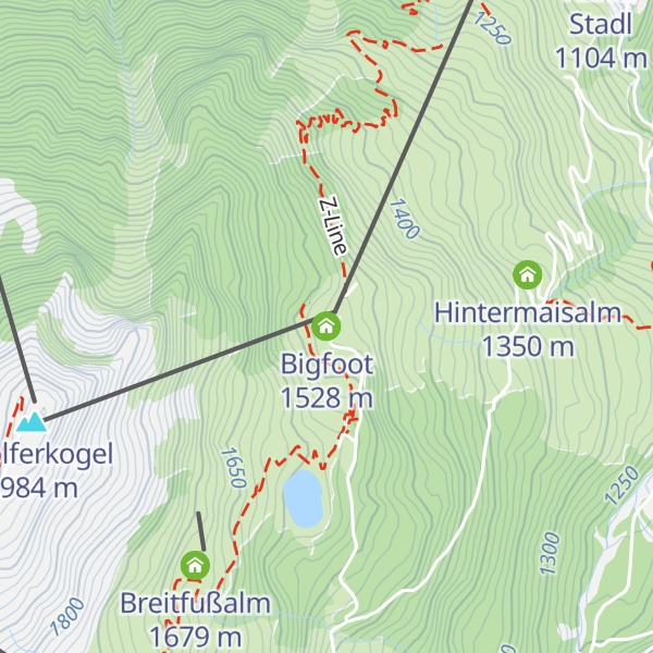 Map of Bigfoot