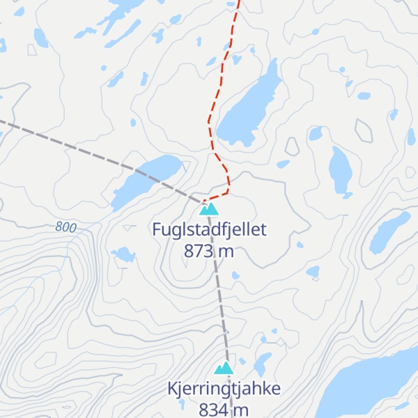 Map of Fuglstadfjellet