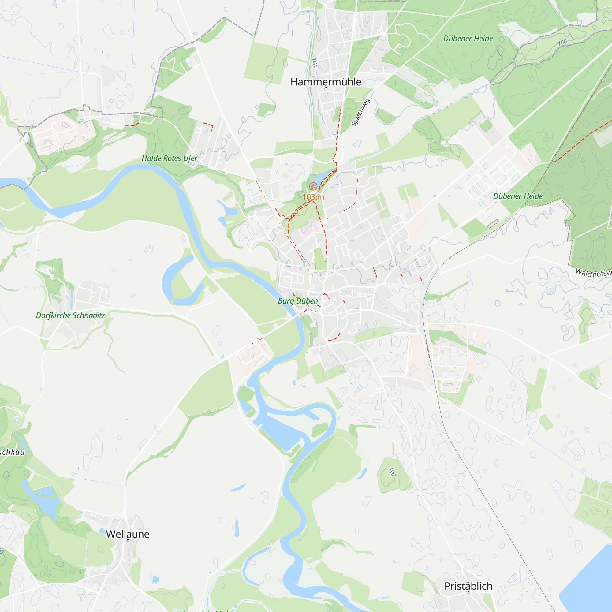 Naturparkhaus Bad Düben map