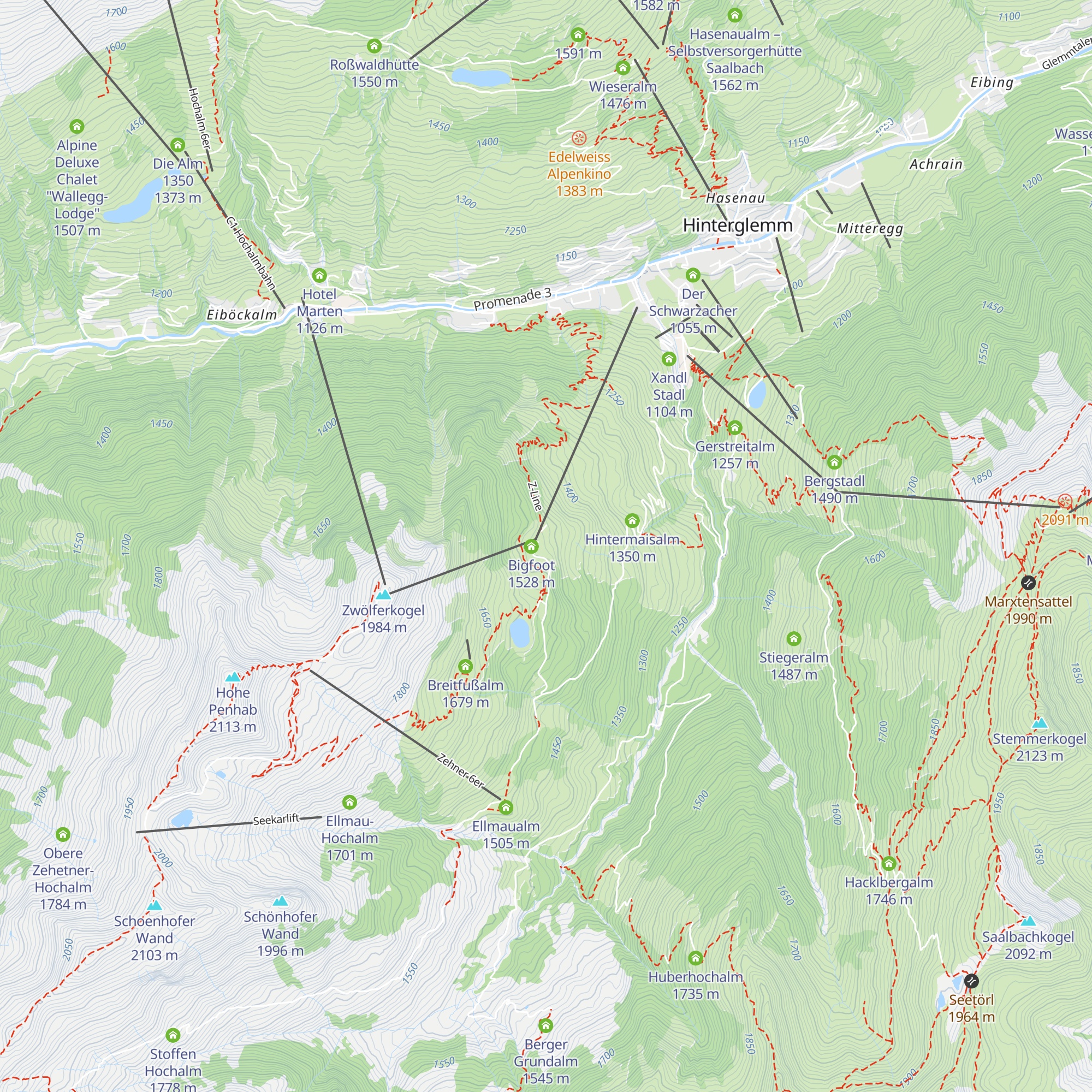 Winkler Alm map