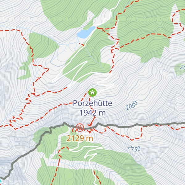 Map of Porzehütte