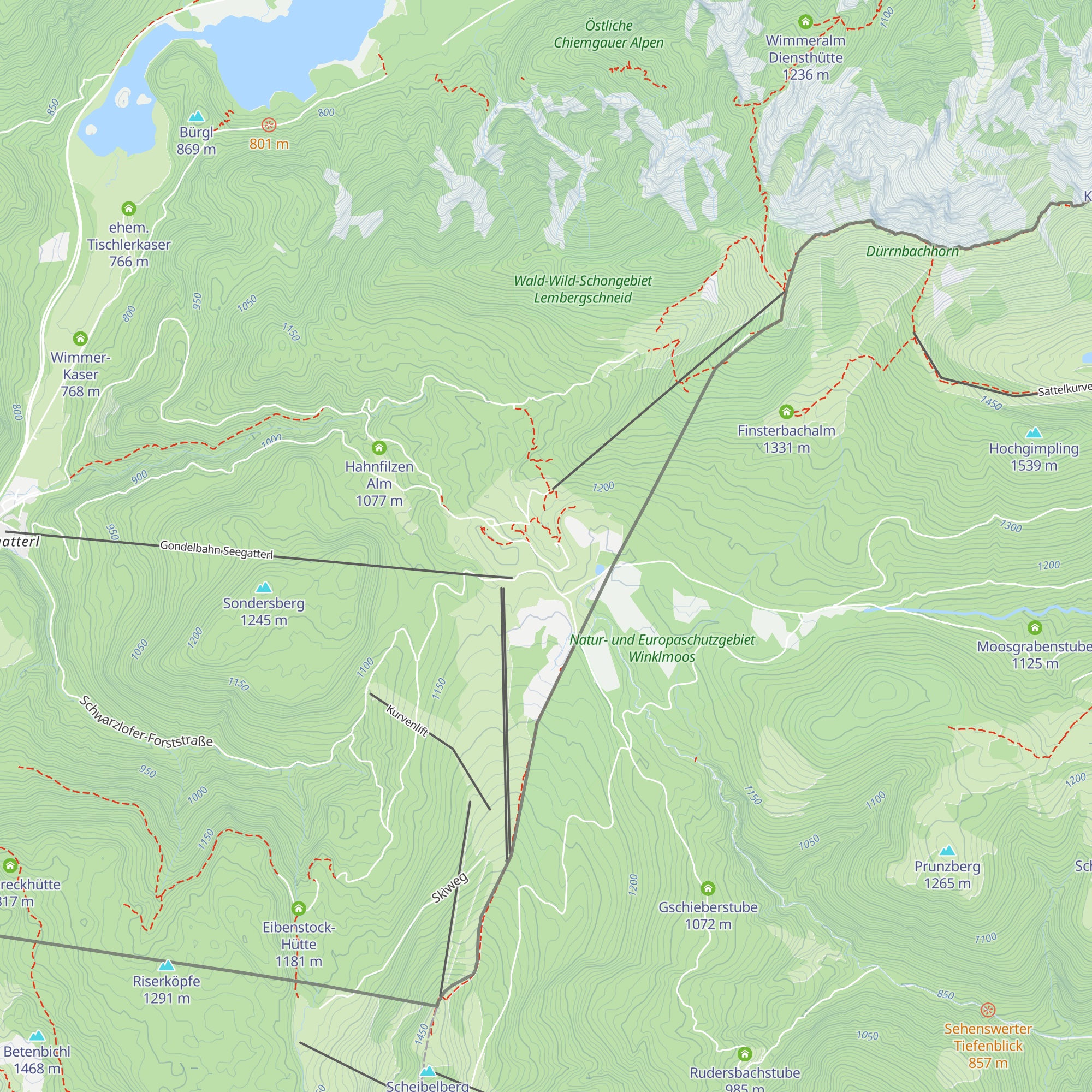 DAV-Selbstversorgerhütte Winklmoosalm map