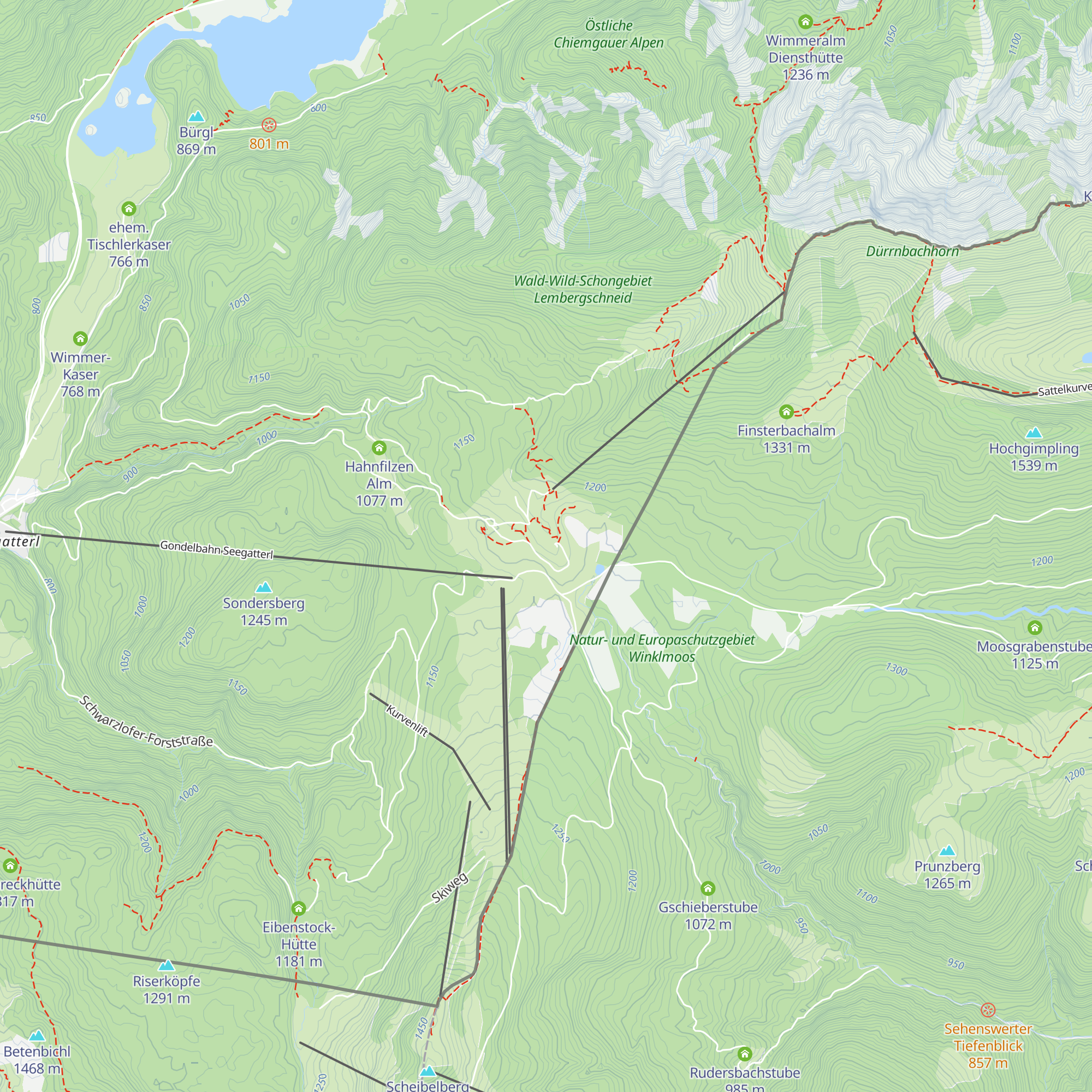 DAV-Selbstversorgerhütte Winklmoosalm map