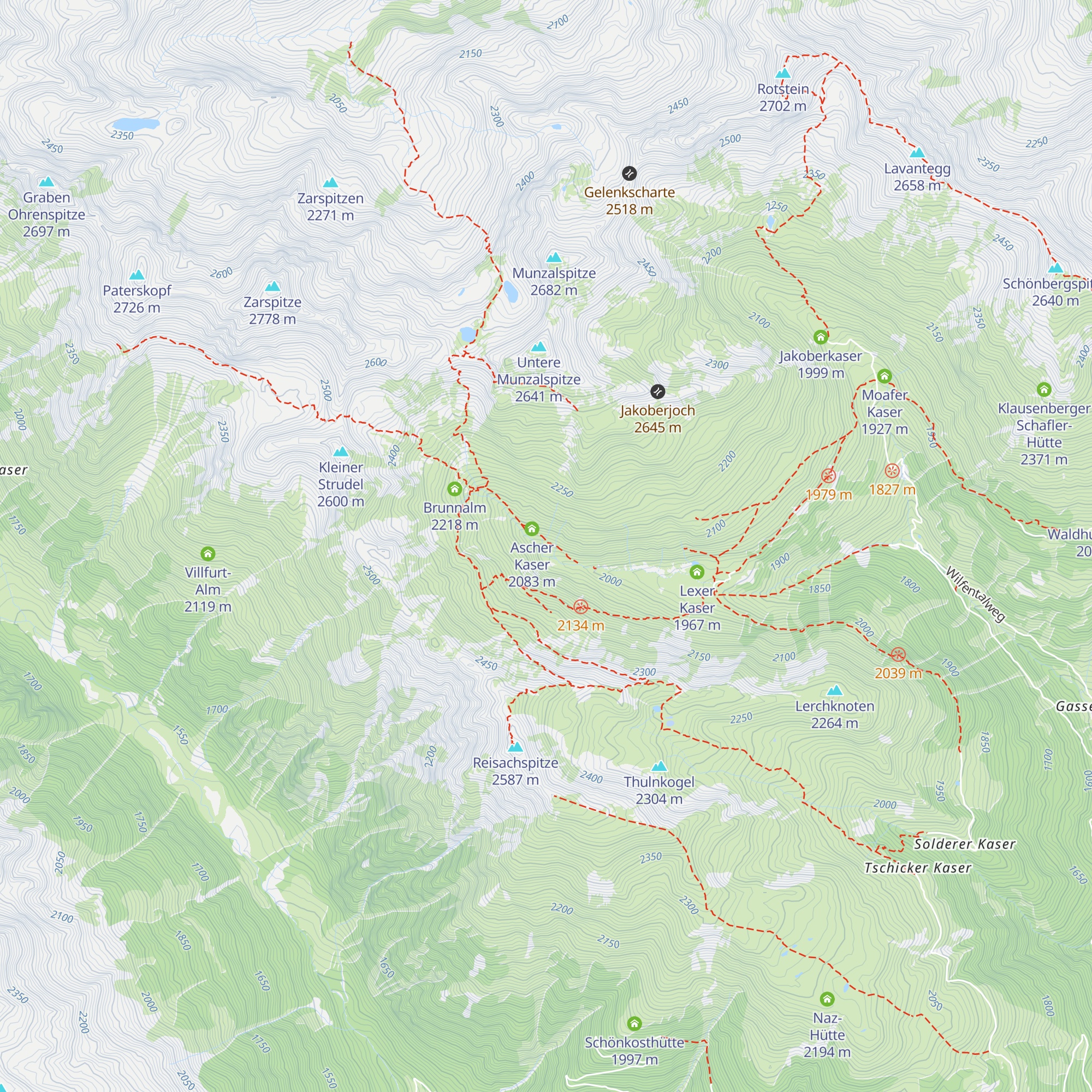 alte Ascher Kaser map