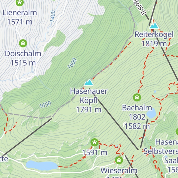 Map of Hasenauerbahn Mountain