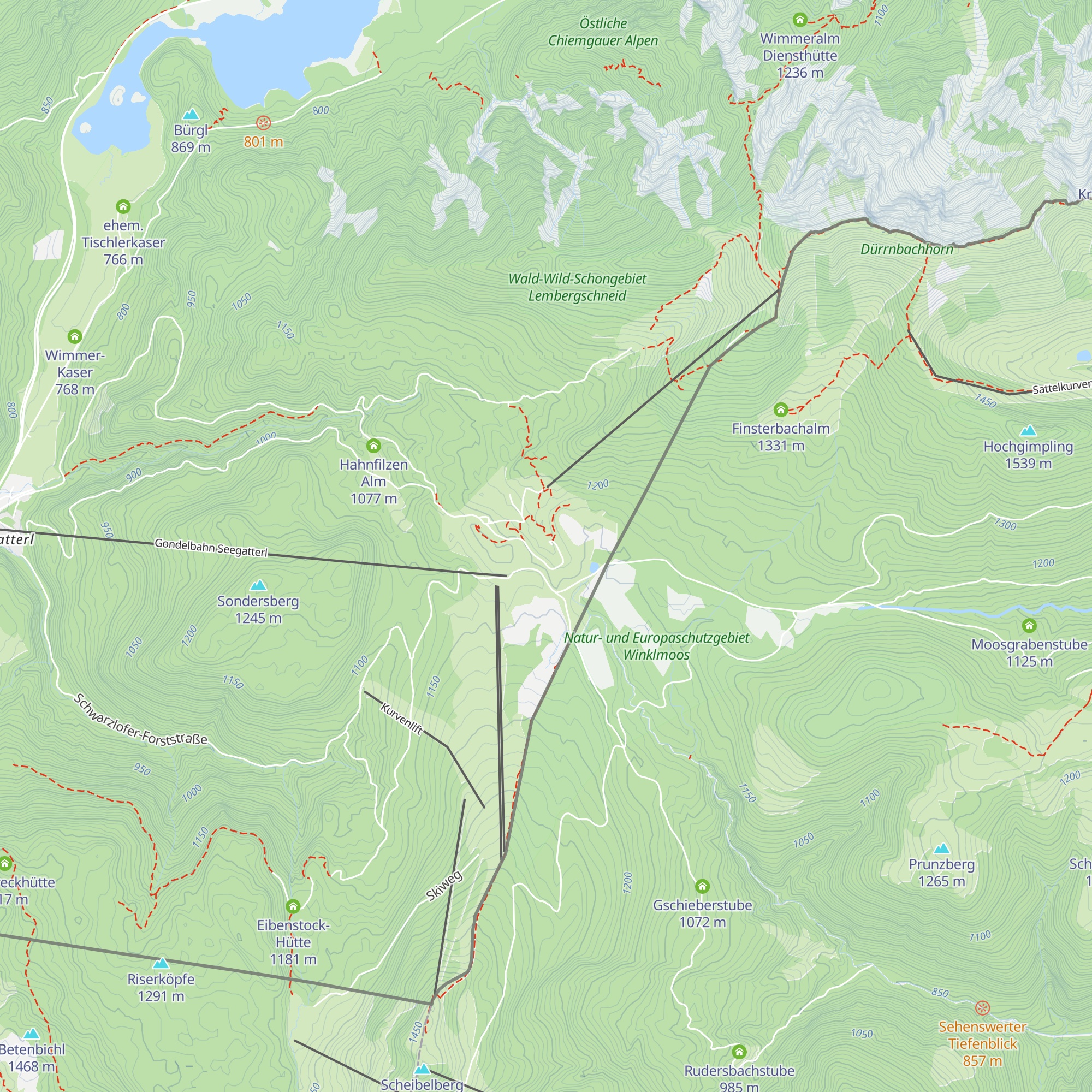 Alpengasthof Winklmoosalm map
