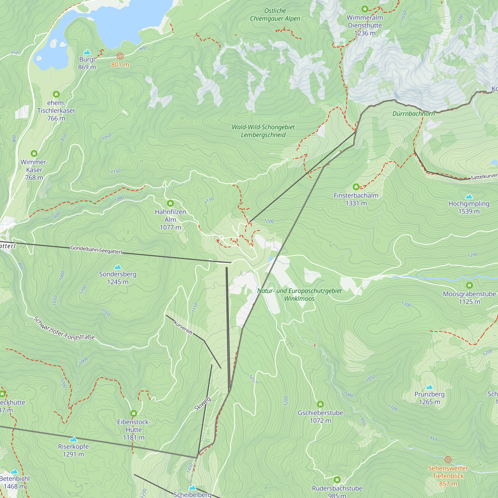 Alpengasthof Winklmoosalm map