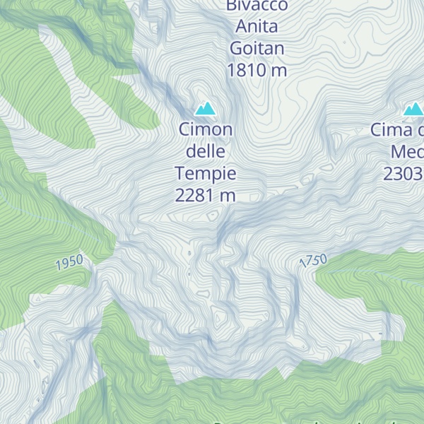 Map of Monte Cornaget