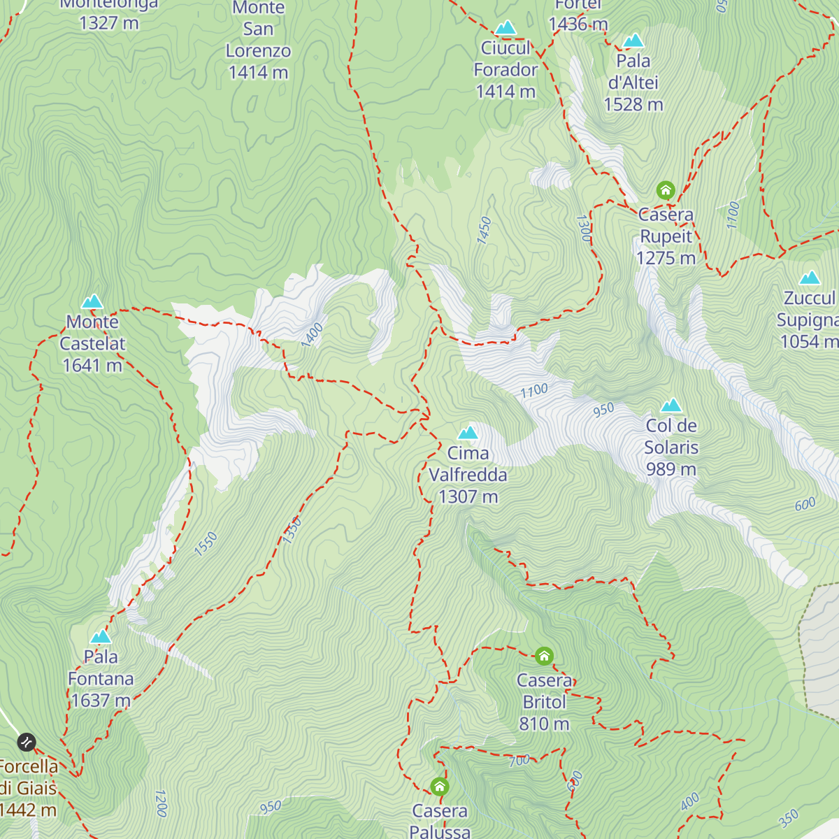 Casera di Giais map