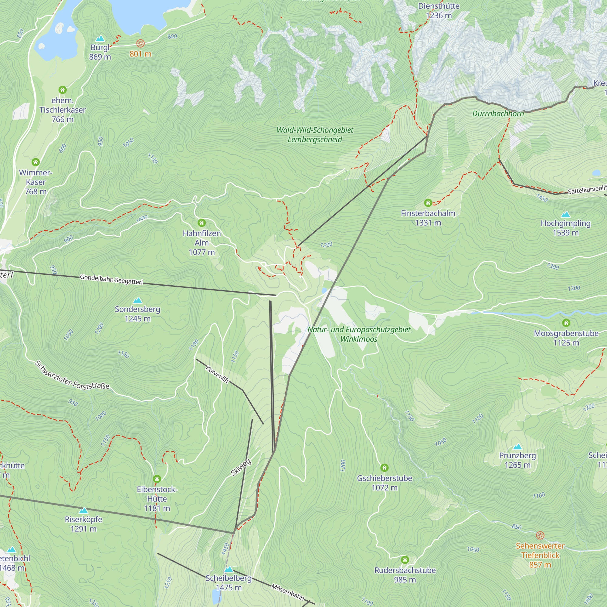 Wasserversorgung Almgenossenschaft Winklmoos map
