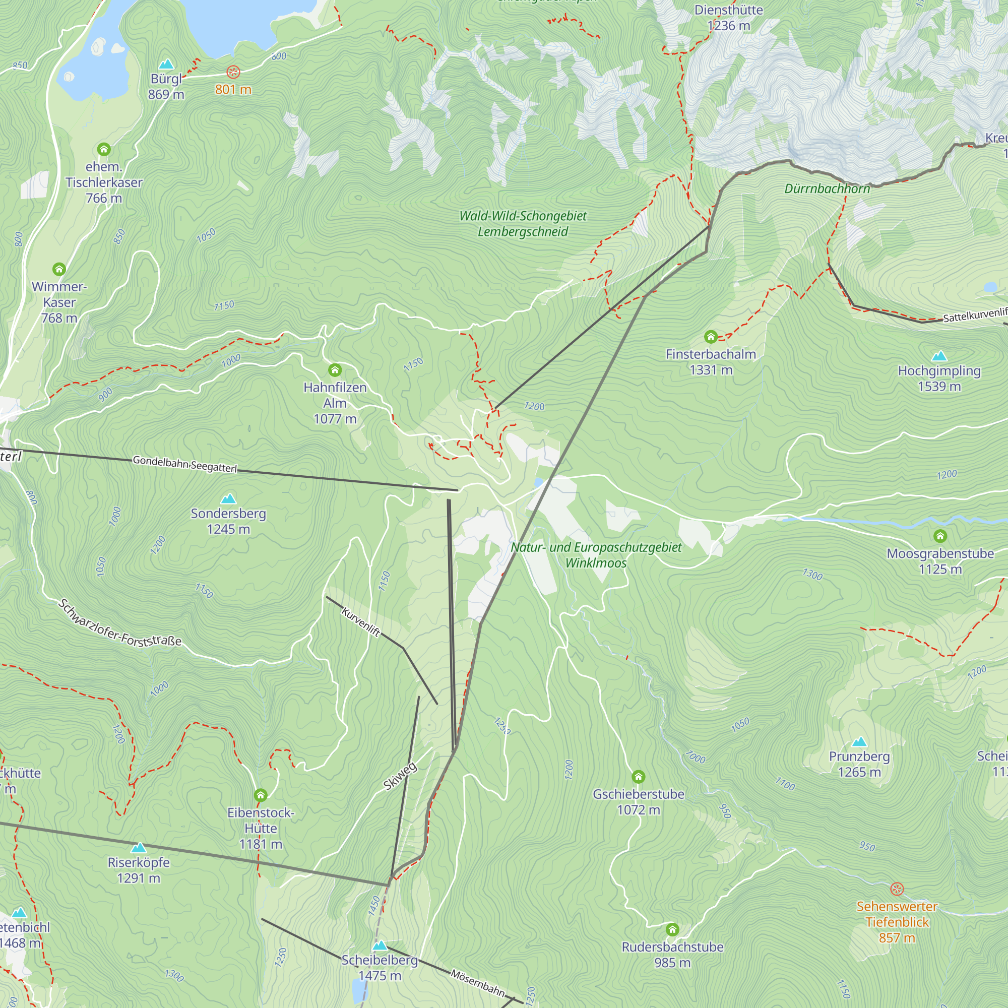 Wasserversorgung Almgenossenschaft Winklmoos map