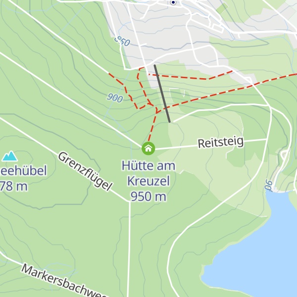 Map of Hütte am Kreuzel