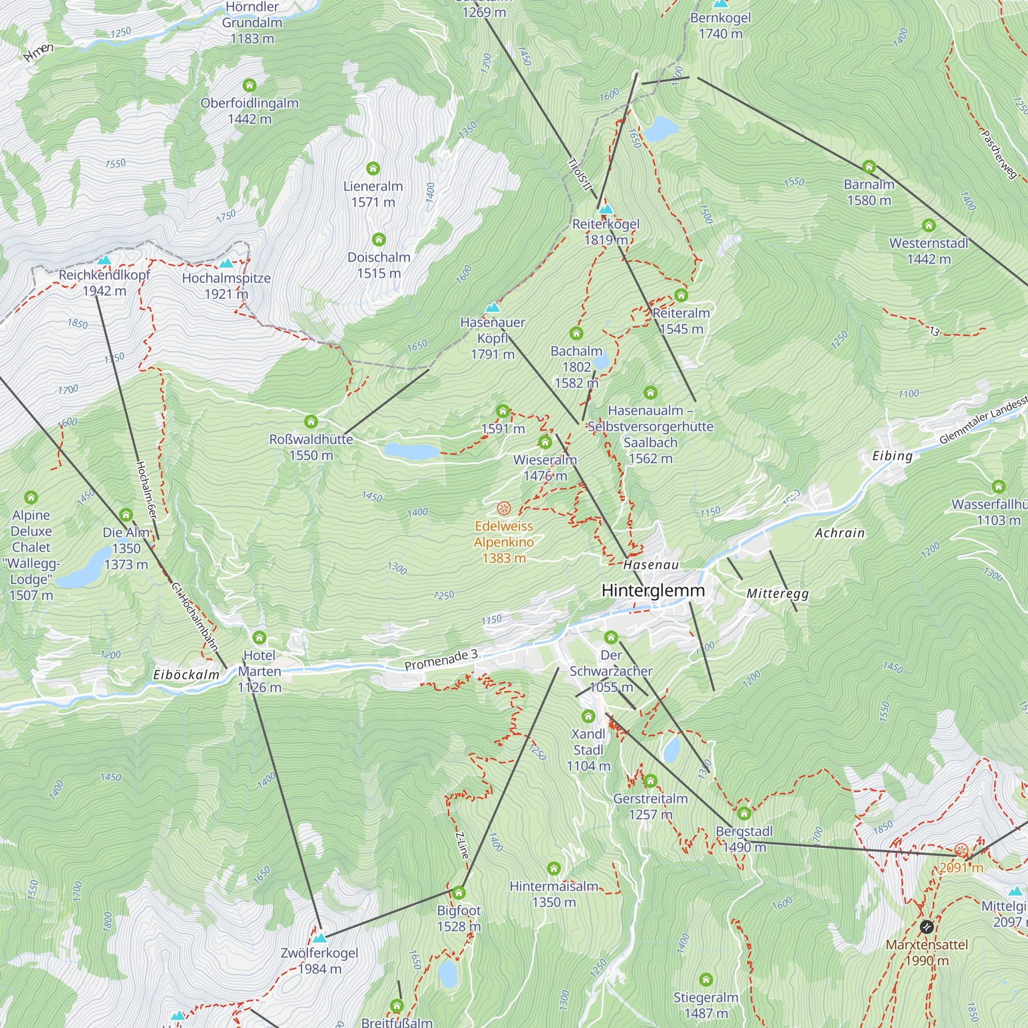 Pfefferalm map
