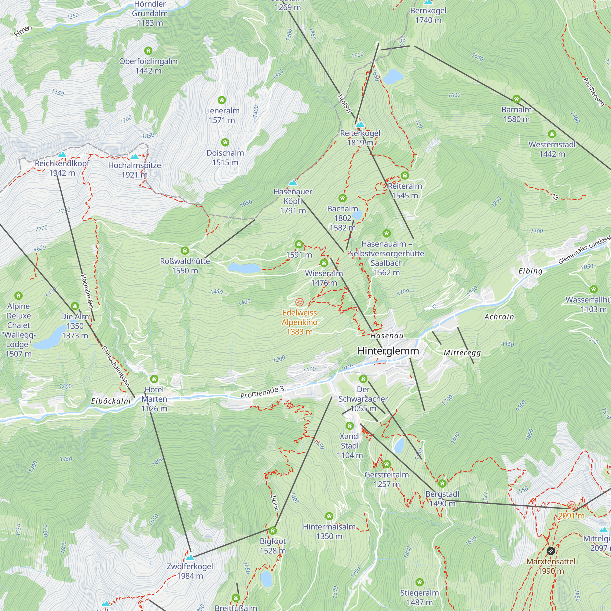 Pfefferalm map