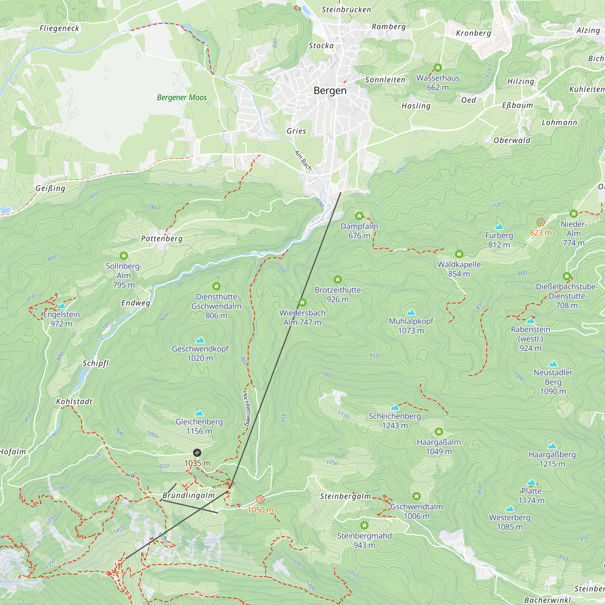 Wiedersbach Alm map