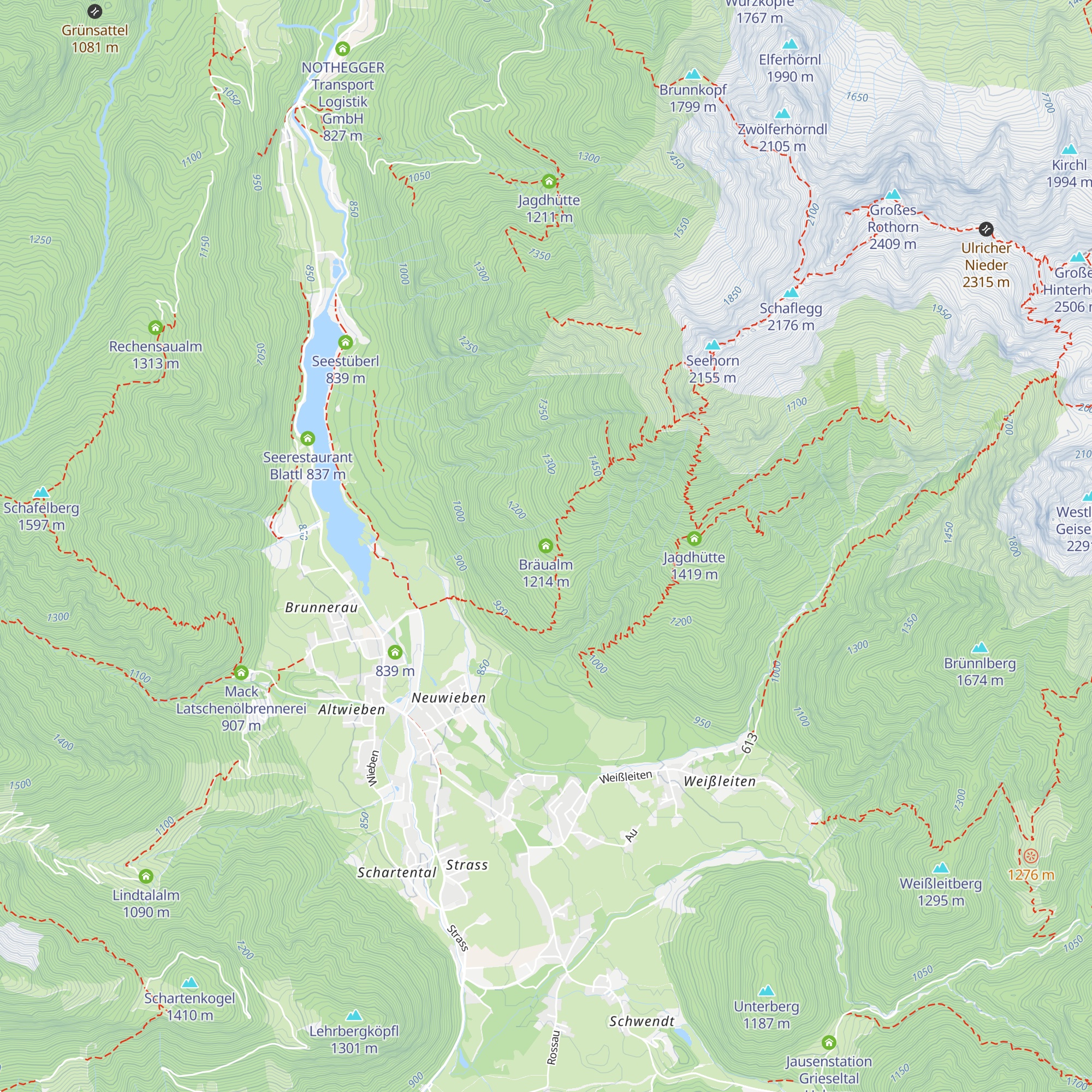 Bräualm map