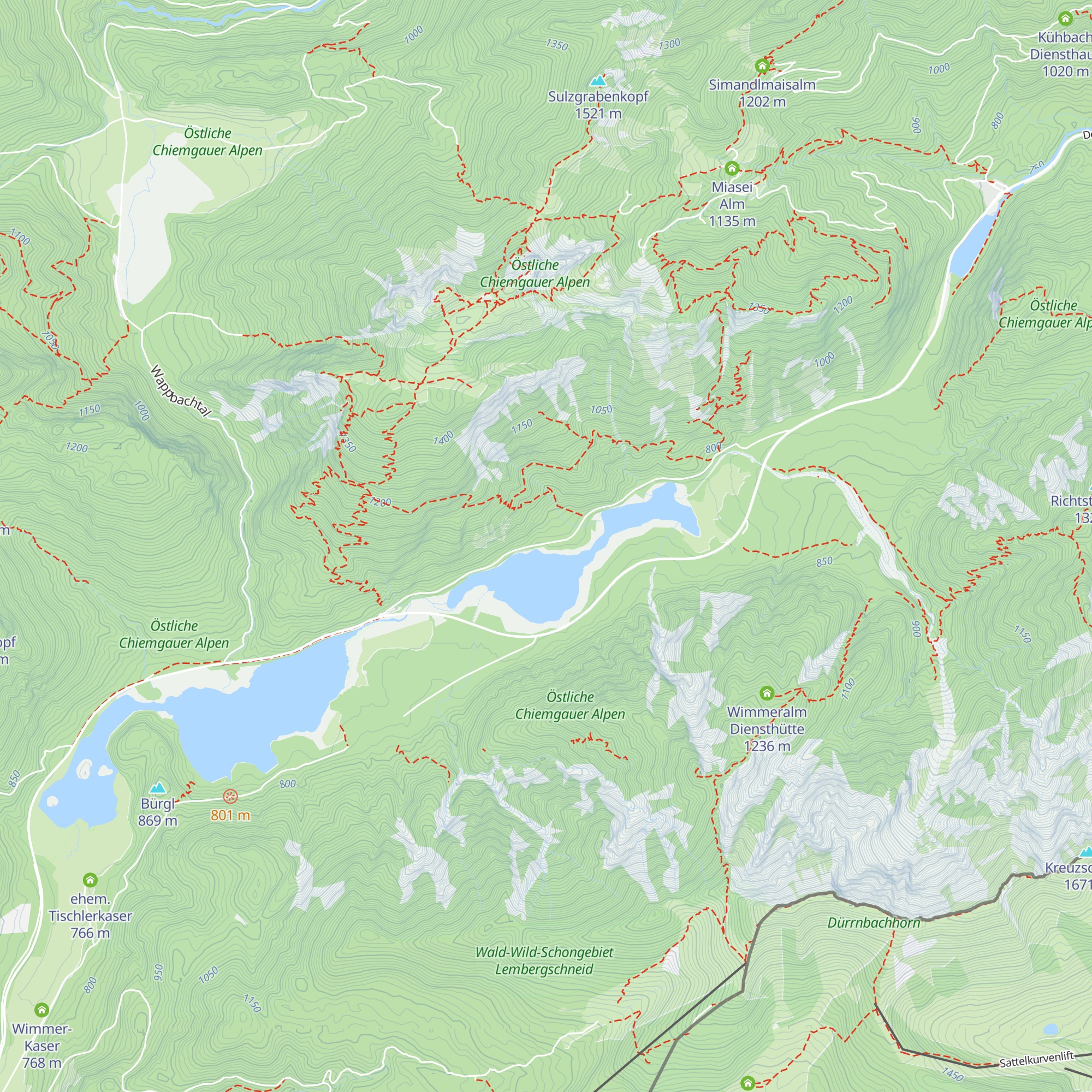 Mittersee-Hütte map