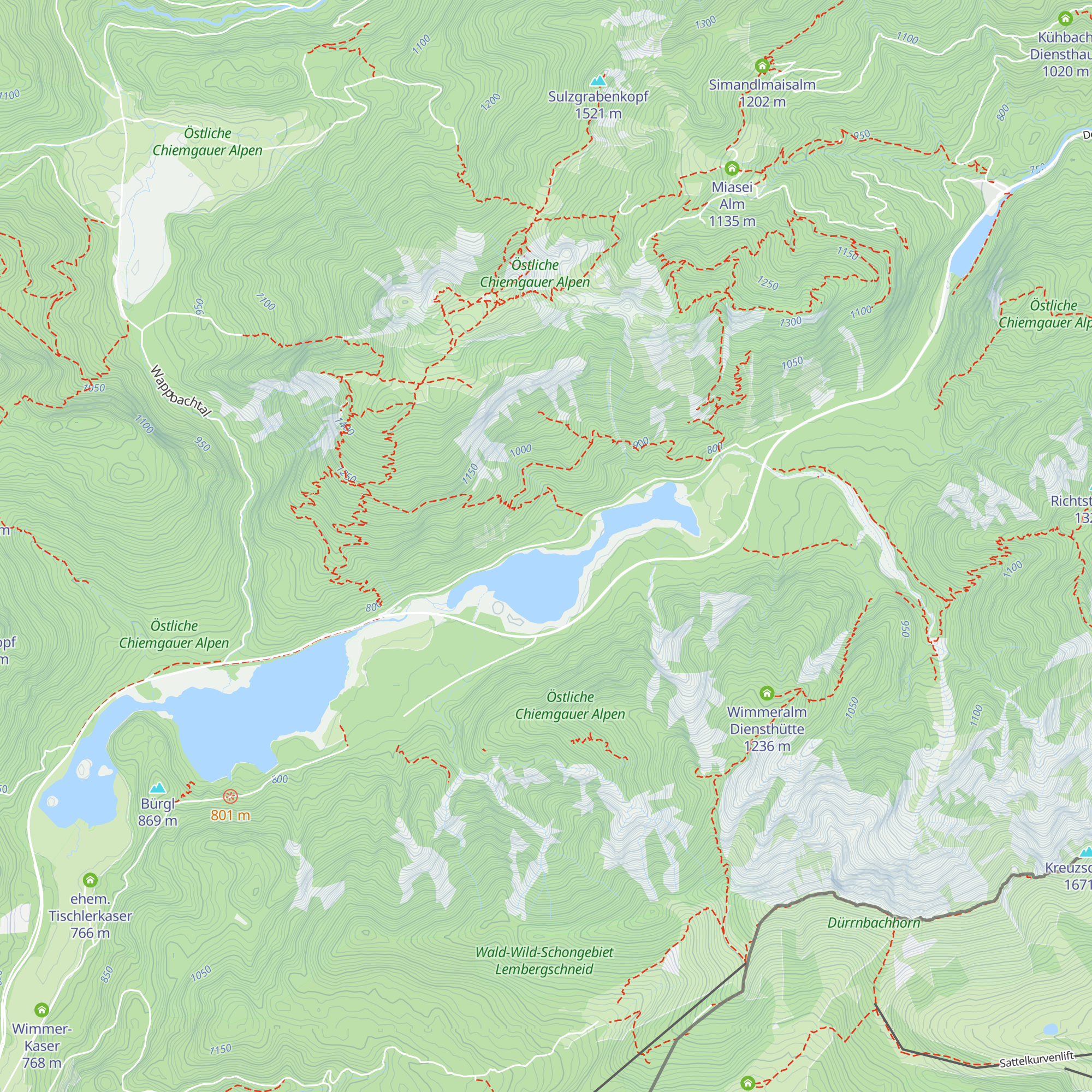 Mittersee-Hütte map