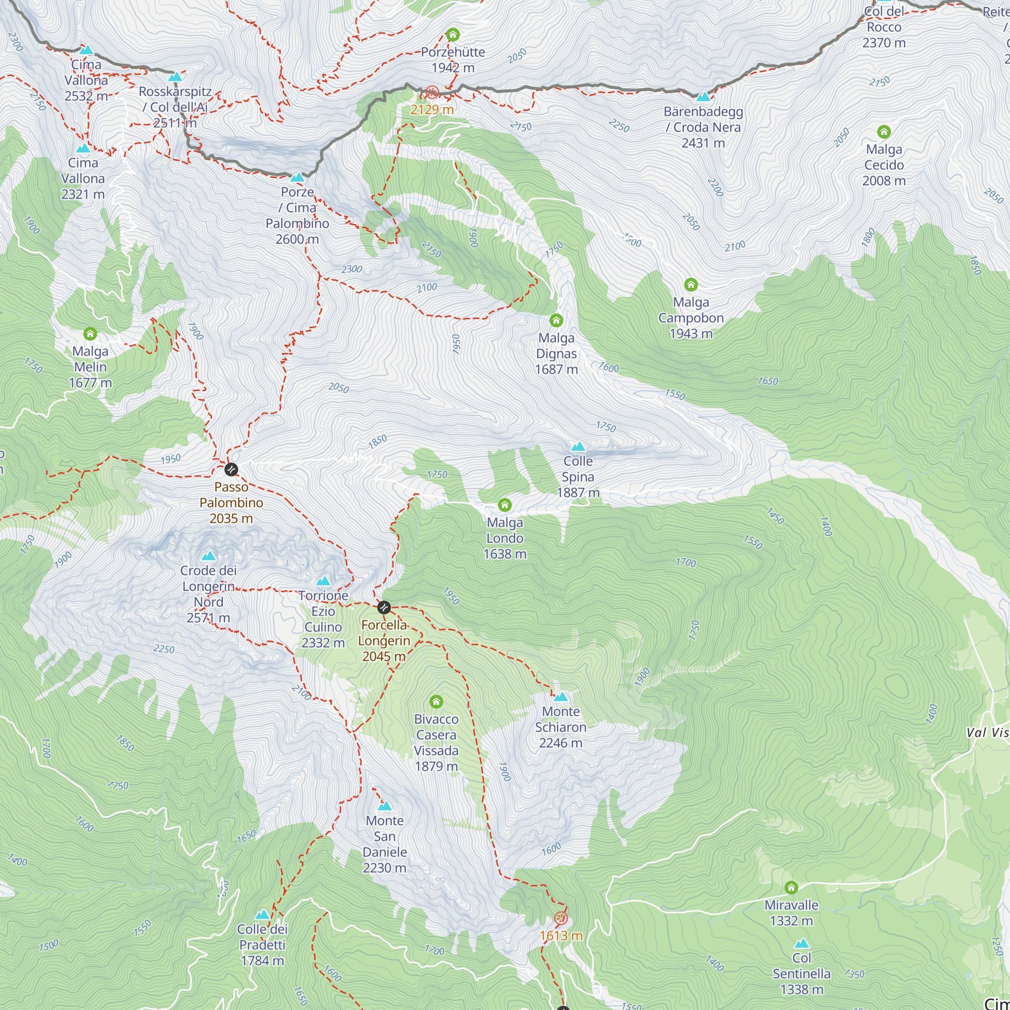 Malga Londo map
