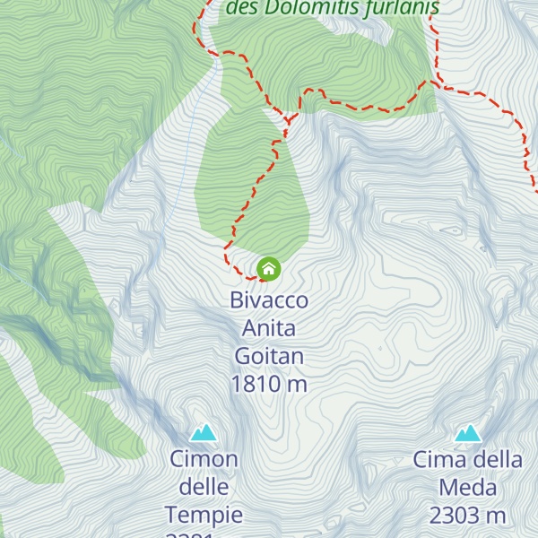 Map of Bivacco Anita Goitan