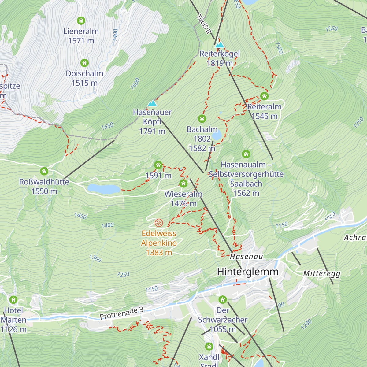 Wieseralm map