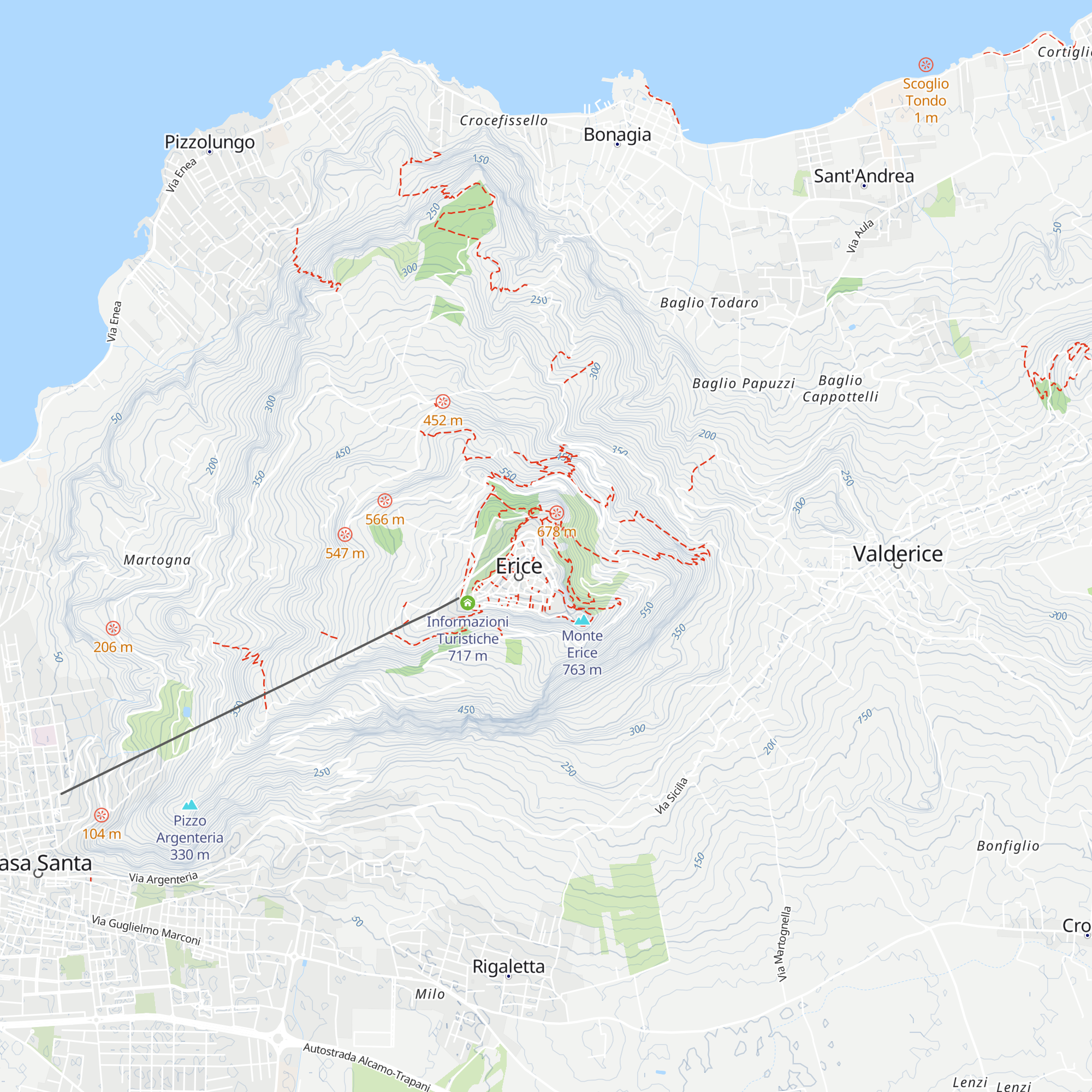 Baita CAI Erice map