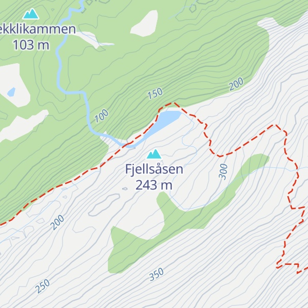 Map of Fjellsåsen