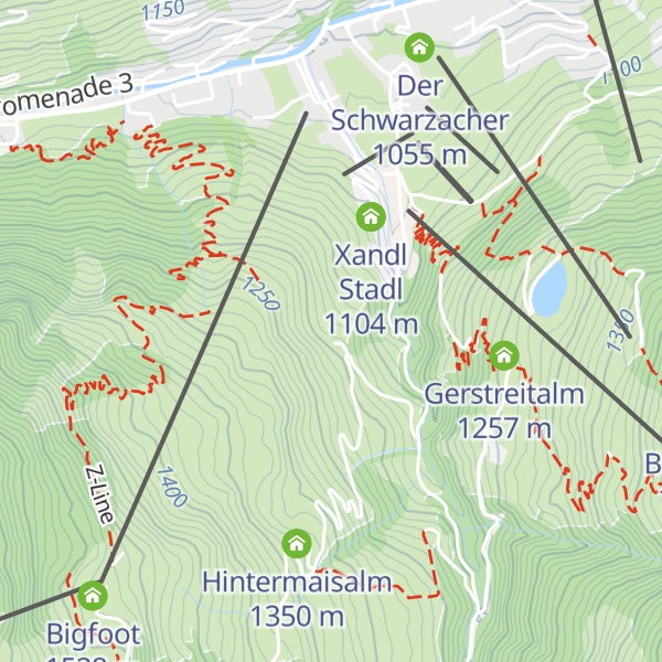 Map of Ferienwohnungen Perfeldhof