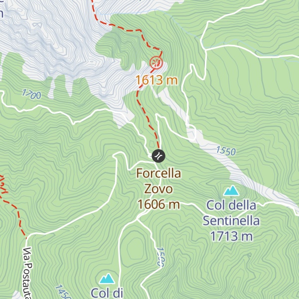 Map of Rifugio Forcella Zovo