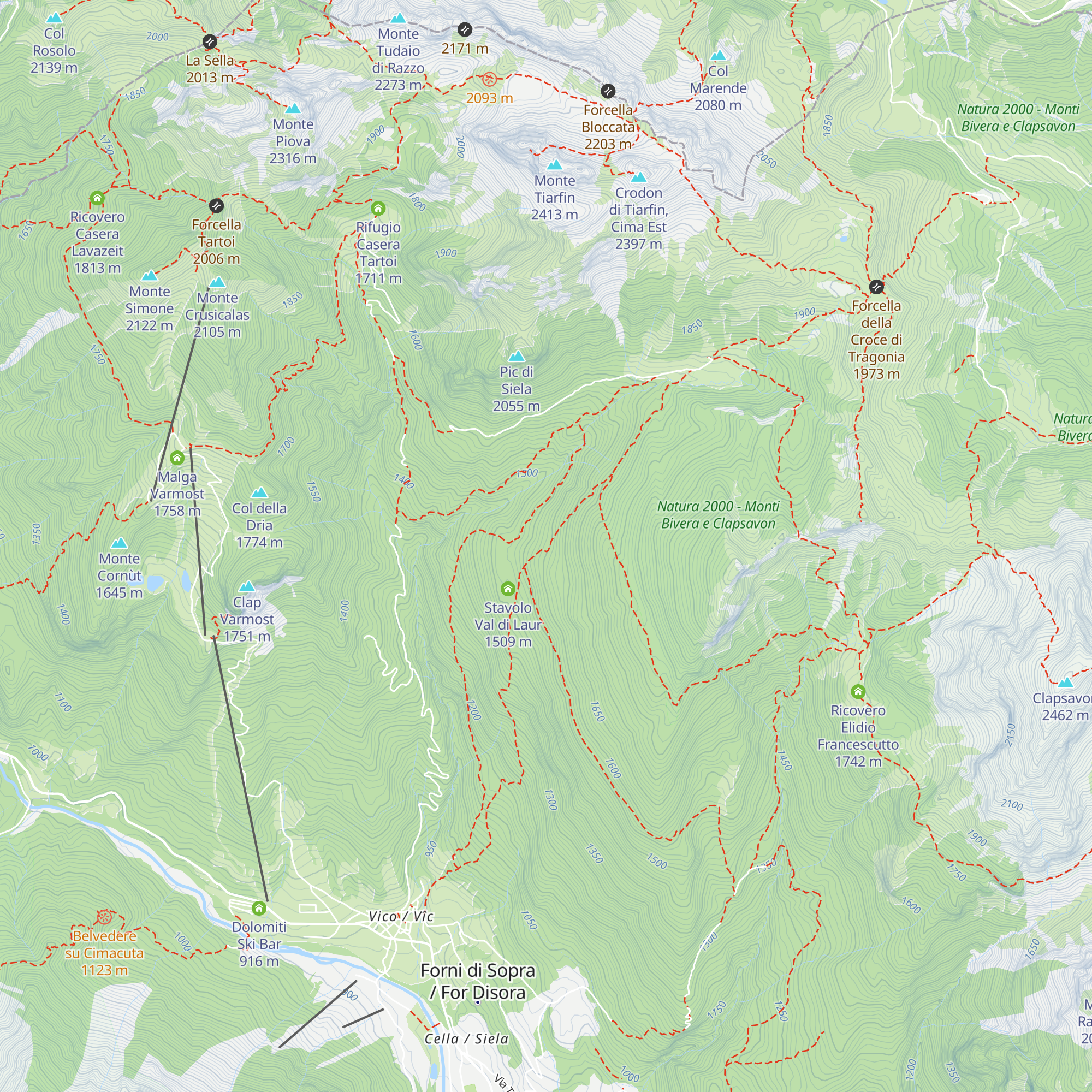 Casera dal Aip map