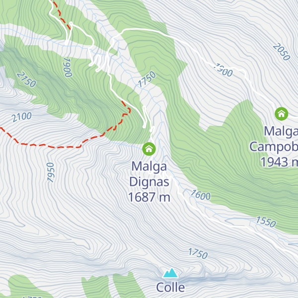 Map of Malga Dignas