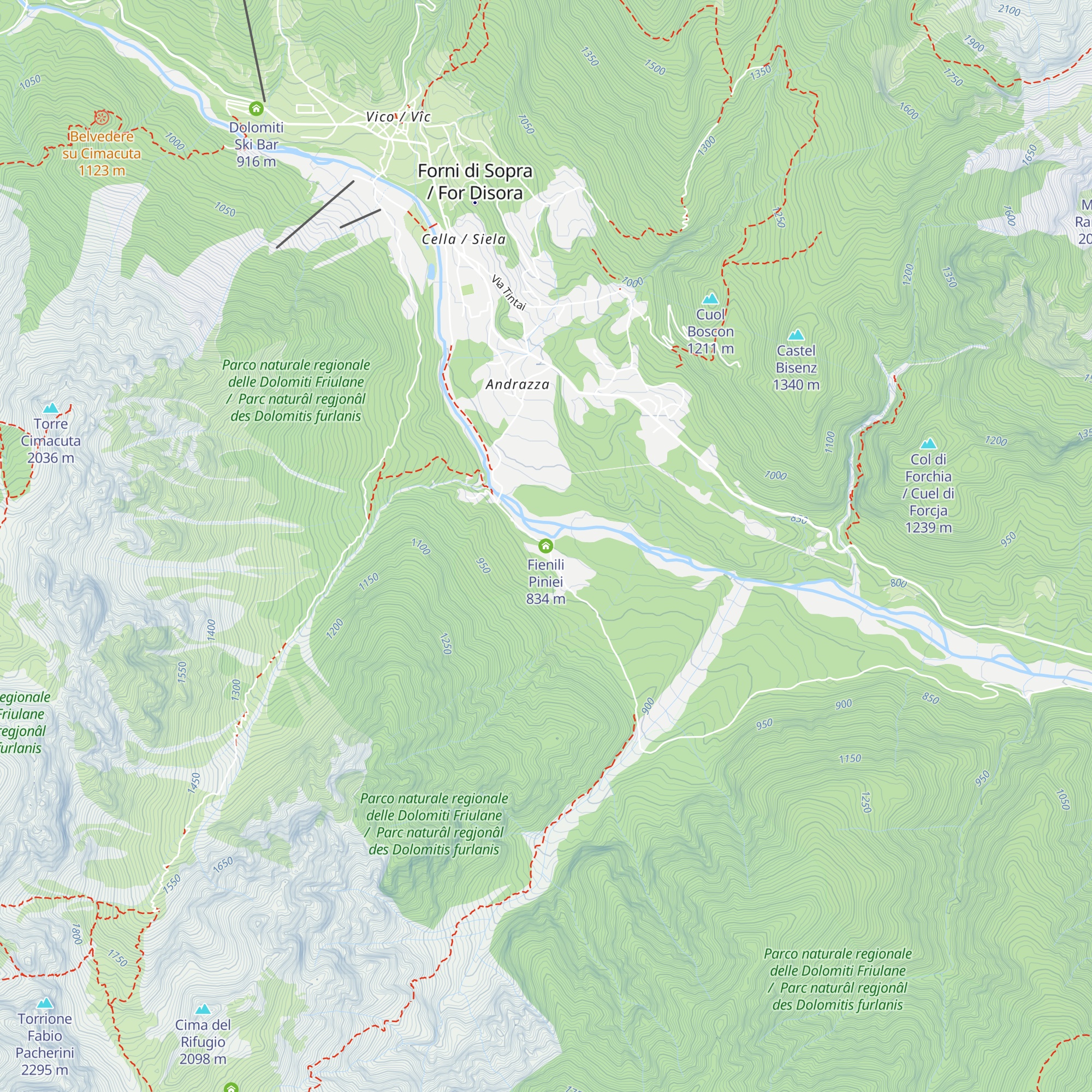Fienili Piniei map