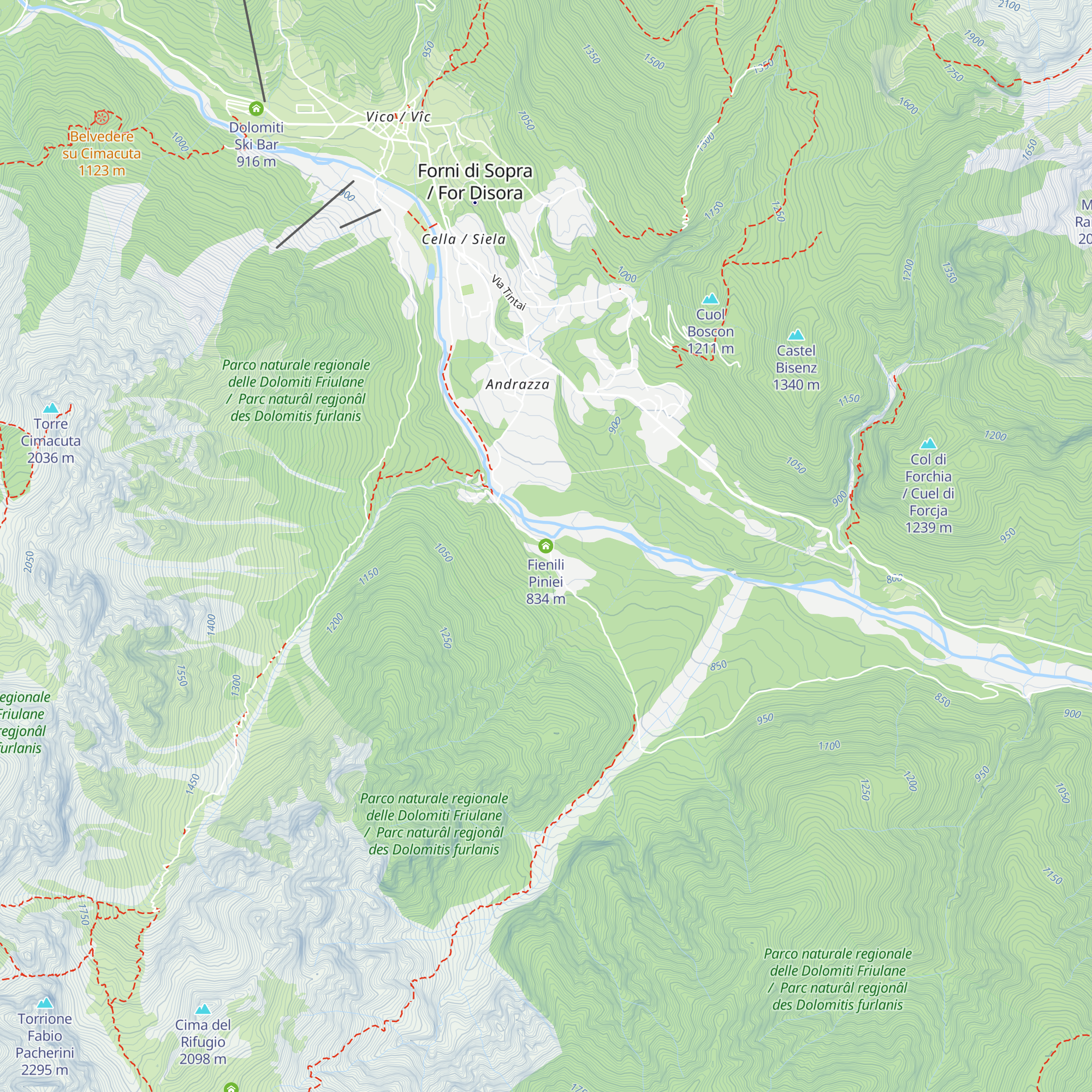 Fienili Piniei map