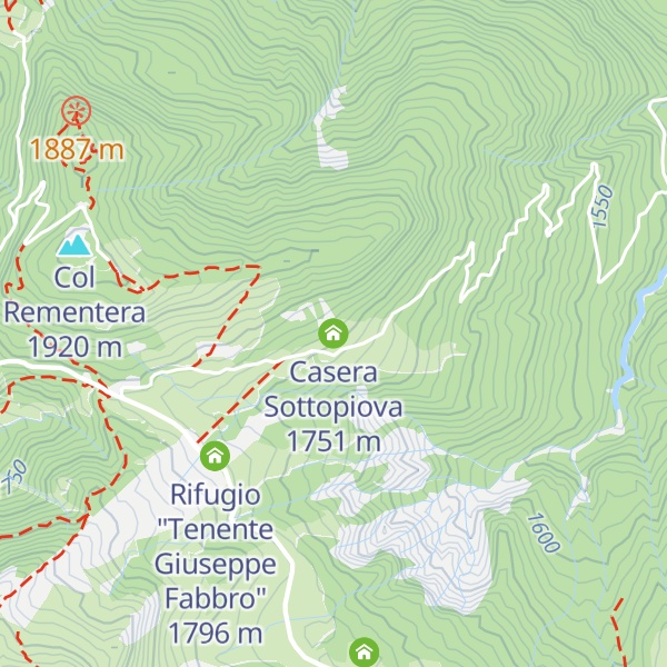 Map of Casera Sottopiova