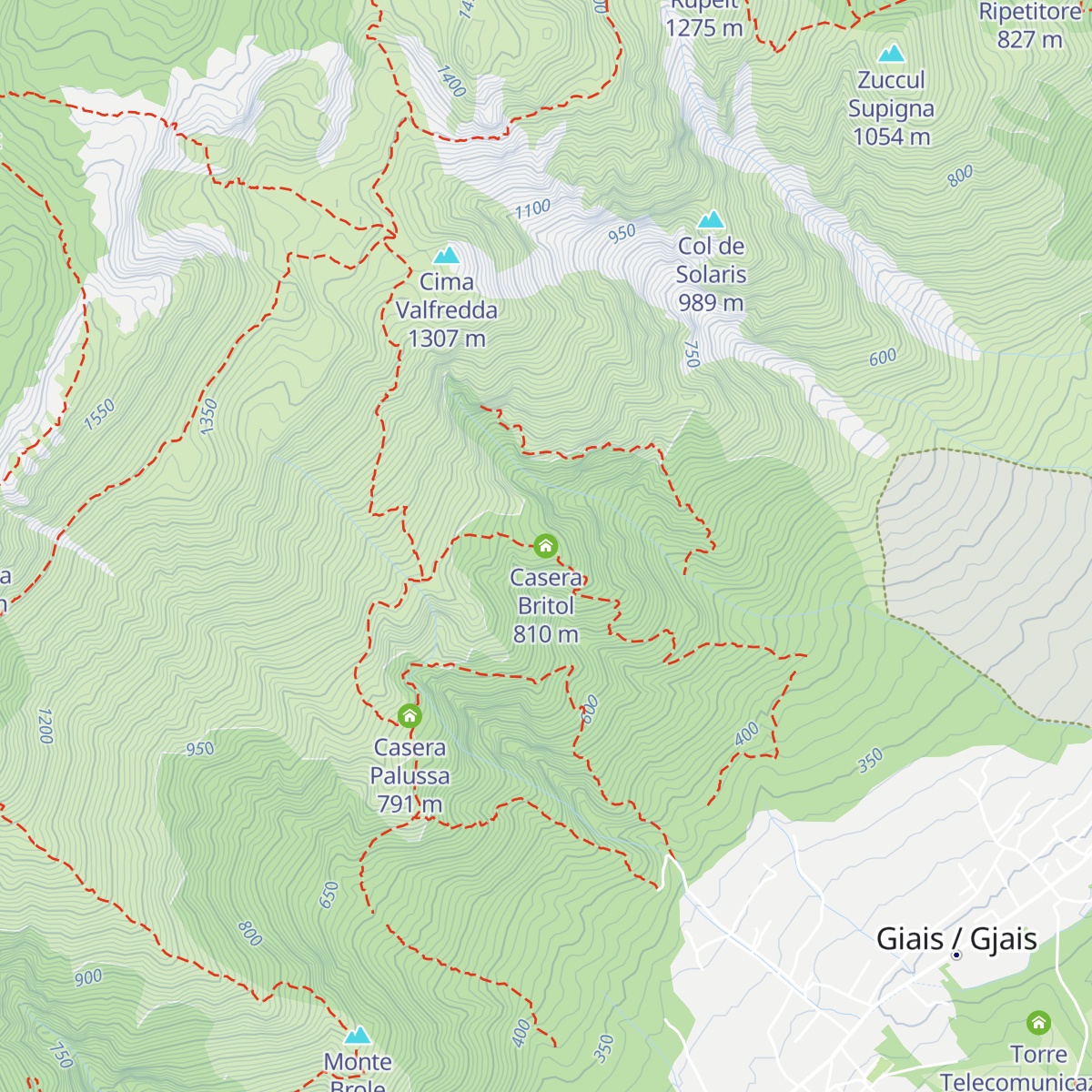 Casera Britol map