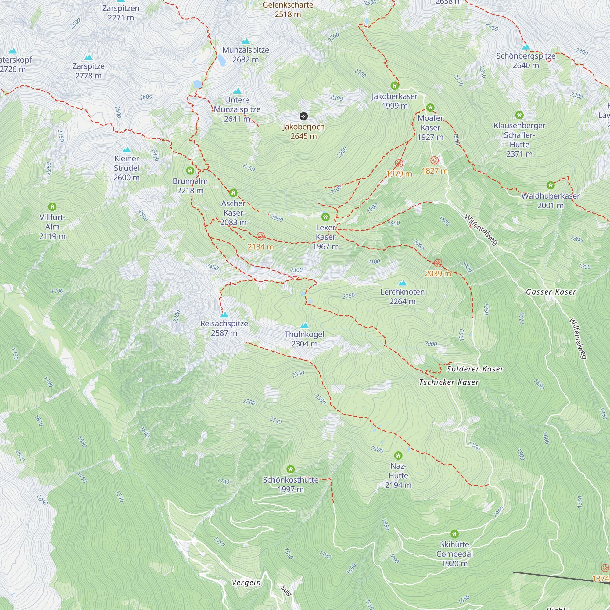 Gritschhütte map