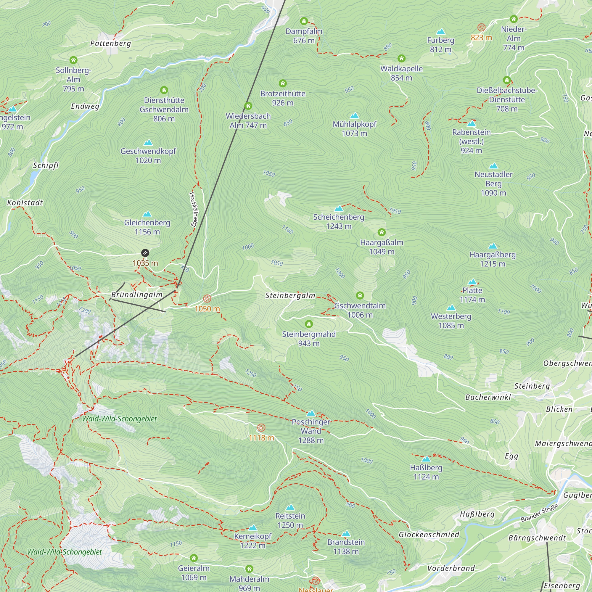 Berggasthaus Steinberg-Alm map