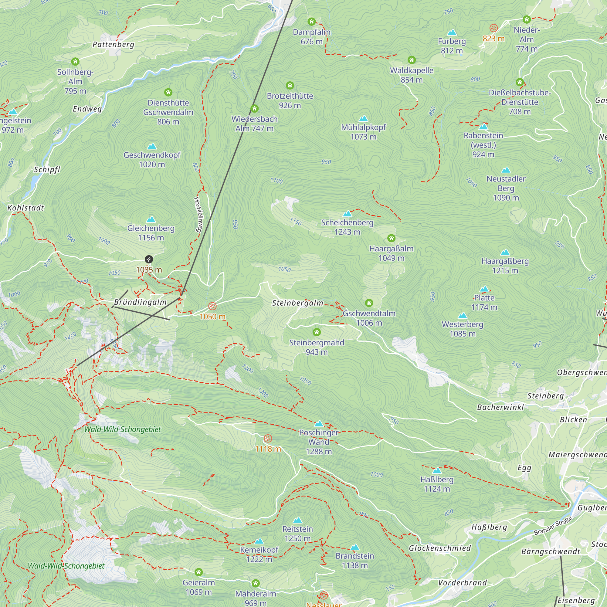 Berggasthaus Steinberg-Alm map