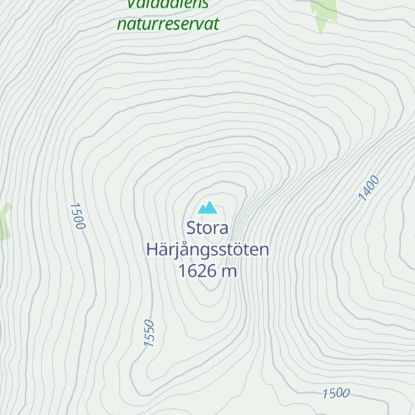 Map of Stora Härjångsstöten