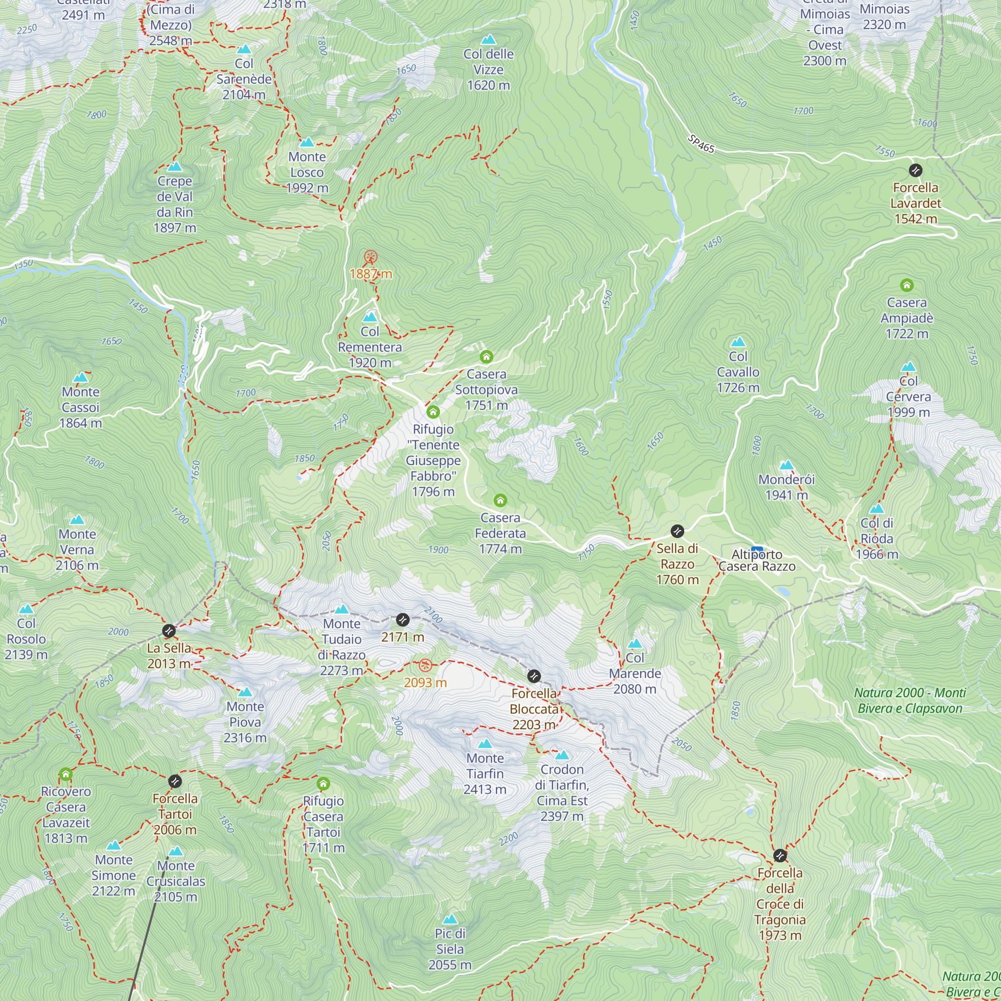 Casera Federata map